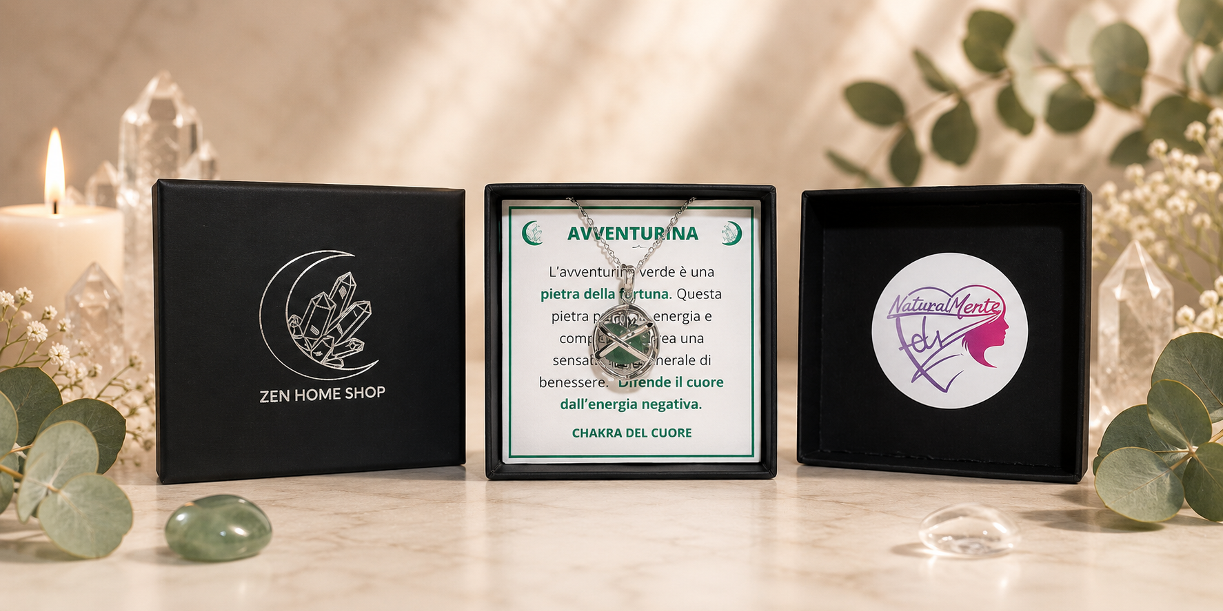 Collana con Avventurina – Pietra Naturale della Fortuna e del Benessere