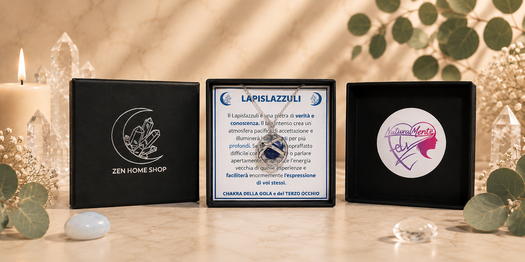 Collana con Lapislazzuli – Pietra Naturale della Verità e della Saggezza