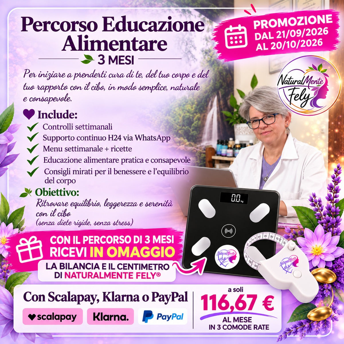 Percorso Educazione Alimentare Personalizzato 3 Mesi + Kit in Omaggio | PROMO