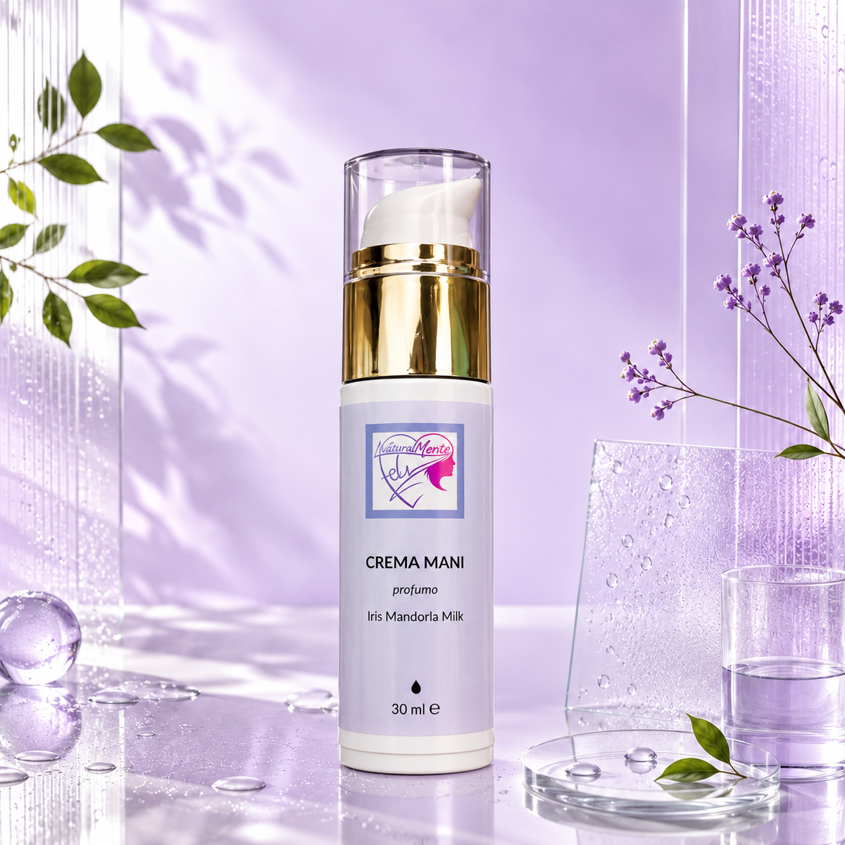 Crema Mani Professionale Iris Mandorla Milk – NaturalMente Fely® | 30 ml