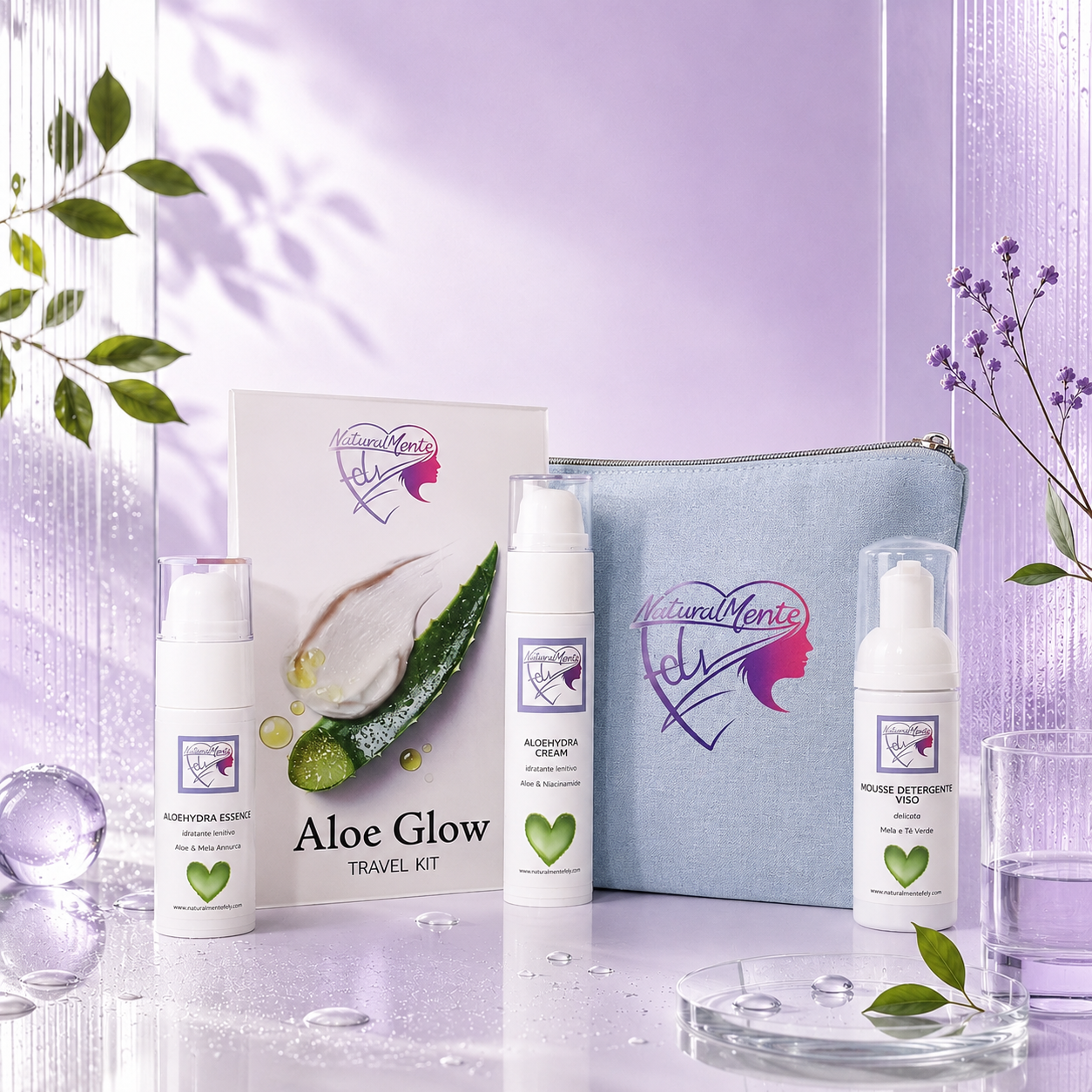 Kit aloe con pochette in omaggio