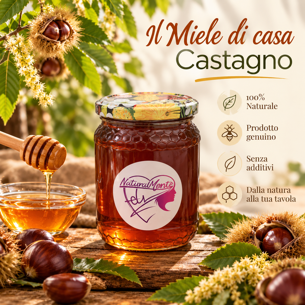 Miele di Castagno Naturale – NaturalMente Fely®