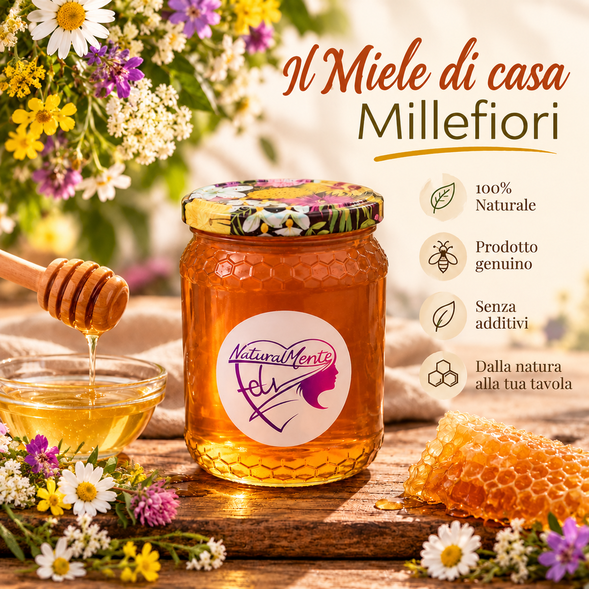Miele Millefiori Naturale – NaturalMente Fely®